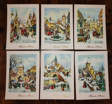 CARTOLINA BUON NATALE di Galbiati non viaggiate vintage, lotto 6 pezzi diversi