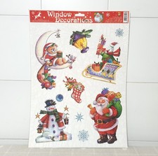 Vetrofanie Natalizie adesive trasparenti decorazioni per finestra Christmas