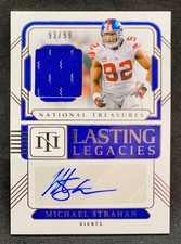 2024 Tesori Nazionali MICHAEL STRAHAN HOF Legami Durevoli Patch Auto SP/99