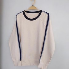 Scarpe da ginnastica UNIQLO 95% cotone design linea spalla taglia L avorio