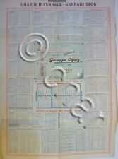 Ferrovie - Tabella Orario Invernale Vercelli - Tram Treni - Gennaio 1900