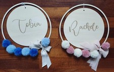 Fiocco nascita in legno