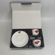 Servizio Set 2 tazze mug Piattini Cucchiaini guzzini love 11410065 rosso #34