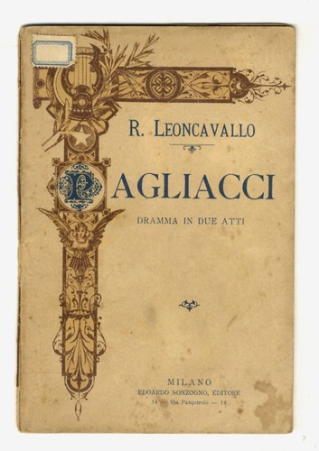 Pagliacci dramma due atti - dramma,