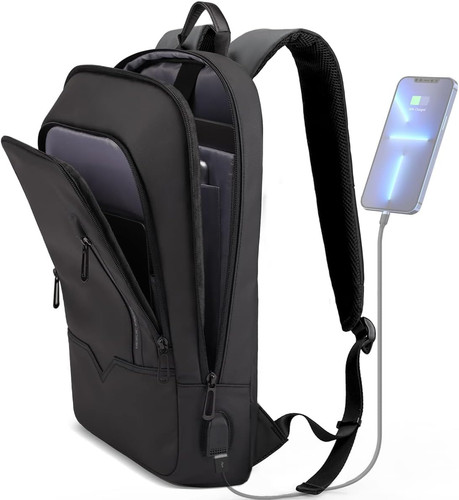 Zaino nero per business slim - per,