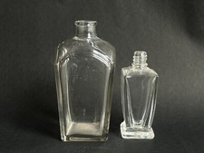 Vecchio Vintage Cristallo Clear Cut Vetro Profumo Bottiglia Collezionisti 2 Pcs