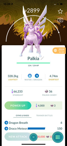 Palkia origin con retro - origin,