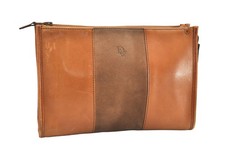 Autentica borsa pochette Christian Dior vintage borsetta pelle scamosciata marrone 3604N