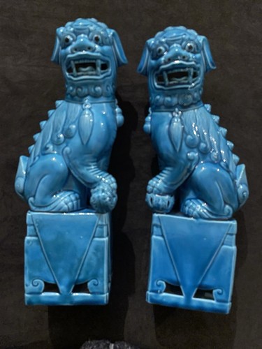 Coppia statuine cani foo - cani,