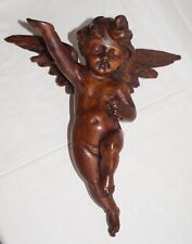 ANTICO ANGELO PUTTO IN LEGNO FINEMENTE SCOLPITO ED INTAGLIATO