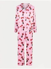 Pigiama camicia Coca Cola rosa righe colletto tutte le taglie disponibili NATALE fiocchi