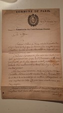Documento originale RIVOLUZIONE FRANCESE - Commune di Parigi - 1798
