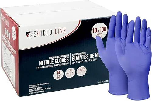 Guanti esame nitrile blu - in,