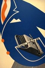 Poster Manifesto Locandina Pubblicitaria Stampa Vintage Olivetti Torino Ivrea