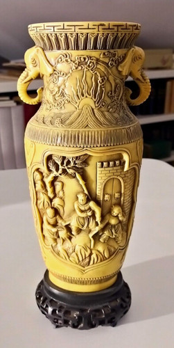 Vaso orientale finto avorio - finto,