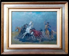 QUADRO olio su tela  - CAVALLI