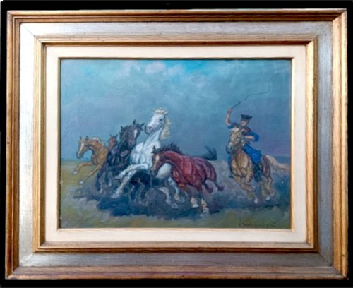 Quadro olio tela - su,