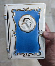 portagioie contenitore CERAMICA CORONETTI DI CUNARDO, madonna bambino vintage