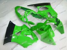 Per Kawasaki ZX6R 2000-2002 Kit Carena Carrozzeria Stampo Iniezione ABS Verde Nero