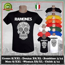 T-SHIRT RAMONES SKULL DRAWING