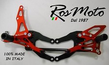 PEDANE ARRETRATE REARSETS KAWASAKI ZX10R 2006-2015 ROSSO-NERO RED-BLACK
