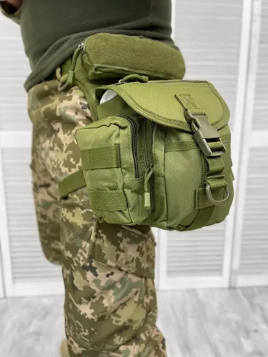 Borsa tattica per gambe - , oliva