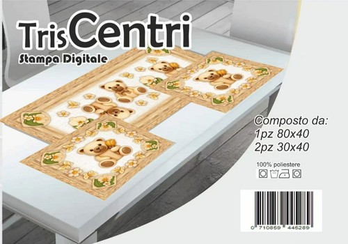 Tris centri tavola orsetti - tris,