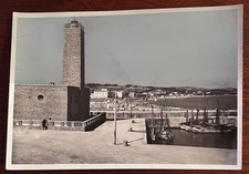 CARTOLINA BOZZA FOTOGRAFICA-FANO (PU) "IL FARO E SPIAGGIA" 1948