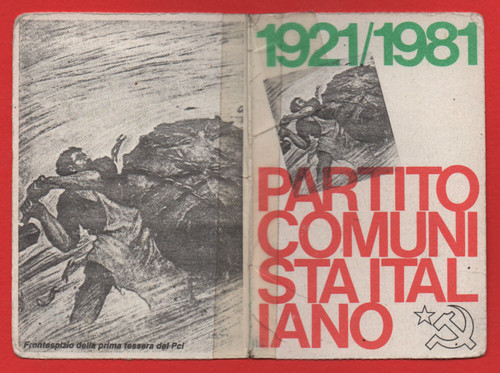 Tessera partito - tessera, p.c.i.