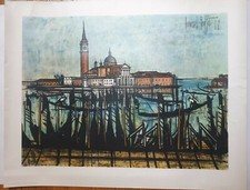 Buffet Bernard Venise Isola San Giorgio	vers 1965 Affiche Originale Italie
