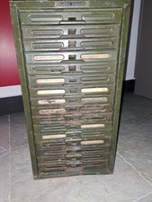 Schedario d’archivio originale Kardex Italiano (anni ’40–’50), in metallo vernic