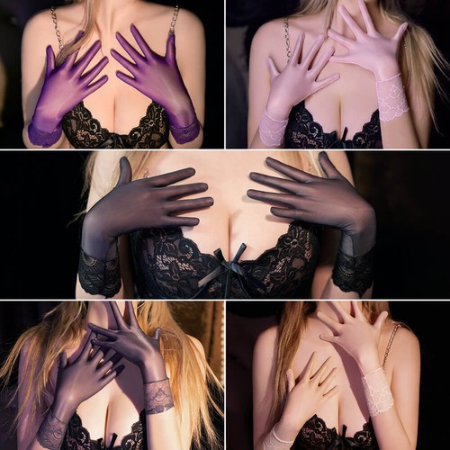 Guanti corti donna lucidi - , ad