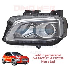 FARO ANTERIORE FANALE PROIETTORE SINISTRO SX H7 H7 PER HYUNDAI KONA 2017 NUOVO