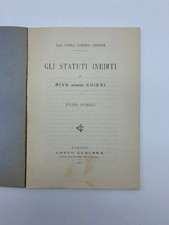 Paolo C. Anfossi,Gli statuti