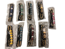 9 SPILLE CON PERLINE SPILLA DA BALIA SICUREZZA BIGIOTTERIA VINTAGE DA CM 7,5