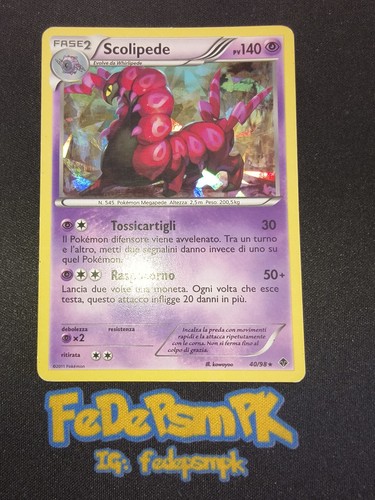 Carta pokemon scolipede - pokemon,