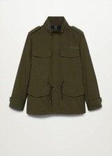 Giacca da campo uomo Mango con tasche in cotone taglia media nuova con etichetta