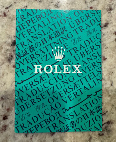 Libretto traduzione rolex anni - rolex,