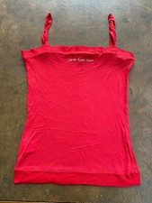 CALVIN KLEIN++T SHIRT+TOP++ROSSO+TG L++ORIGINALE100%++REUSE+++STREET WEAR-RV-