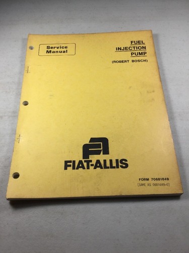 Manuale servizio pompa