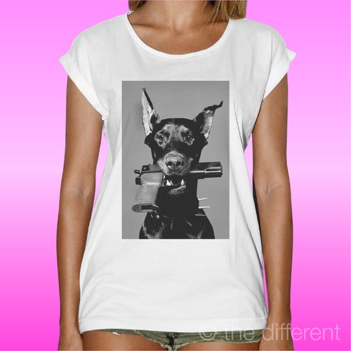Shirt bianca donna cane - bianca,