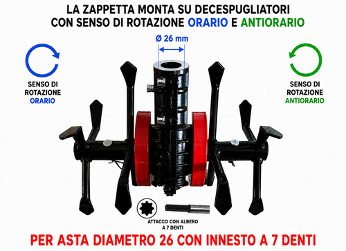 Gruppo zappette ø26 denti x - gruppo,