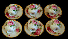 ROYALALBERT AMERICAN BEAUTY SET 6 X TAZZE CAFFè ENGLAND  prima scelta