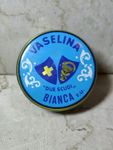 Scatola latta vaselina bianca - scatola,