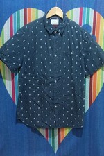 Camicia hawaiana da uomo manica corta denim flower in cotone multicolore taglia