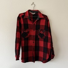 Giacca da caccia vintage Woolrich Buffalo a quadri anni 70 80 Mackinaw XL invecchiata