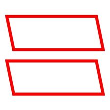 Kit Due Contrassegni Adesivi per Camion Rosso/bianco Trasporto Cose Conto Terzi