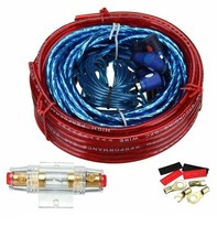 KIT COMPLETO CAVI AUDIO RCA PER AMPLIFICATORE ALIMENTAZIONE STEREO AUTO 1500W