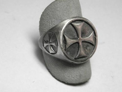 Anello templare argento - templare, in