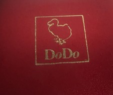 🔴 Scatola DODO box originale per orecchini tessuto lucido rosso anni ’90/2000